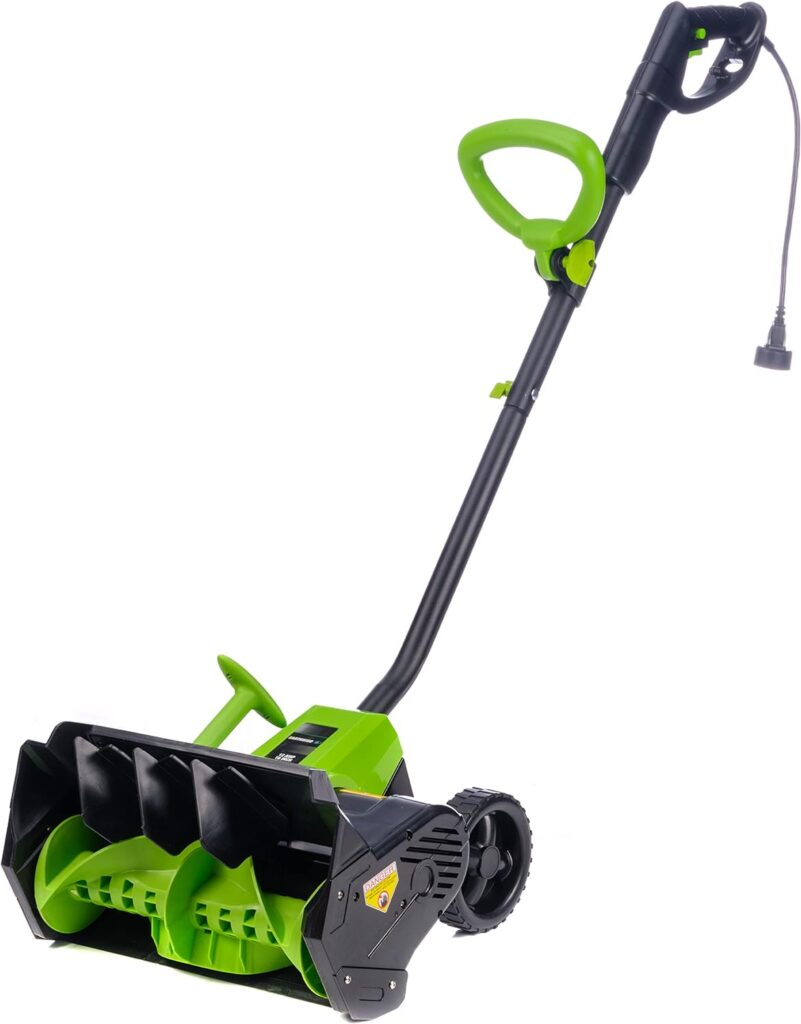 Earthwise SN70016 Electric Corded 12Amp Snow Shovel, 16 Width, 430lbs/Minute