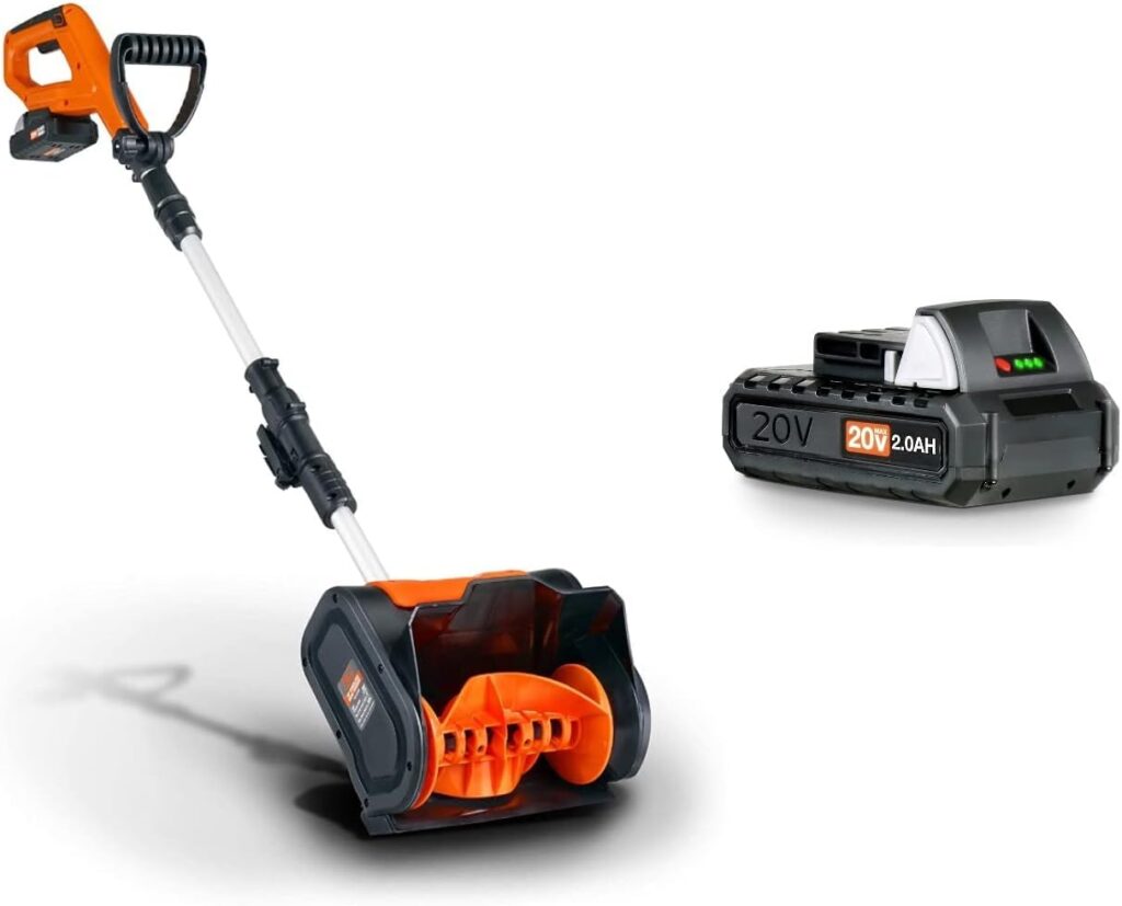 SuperHandy Snow Thrower Shovel Cordless  2Ah 20V Lithium Ion Rechargeable Battery [Bundle Deal]