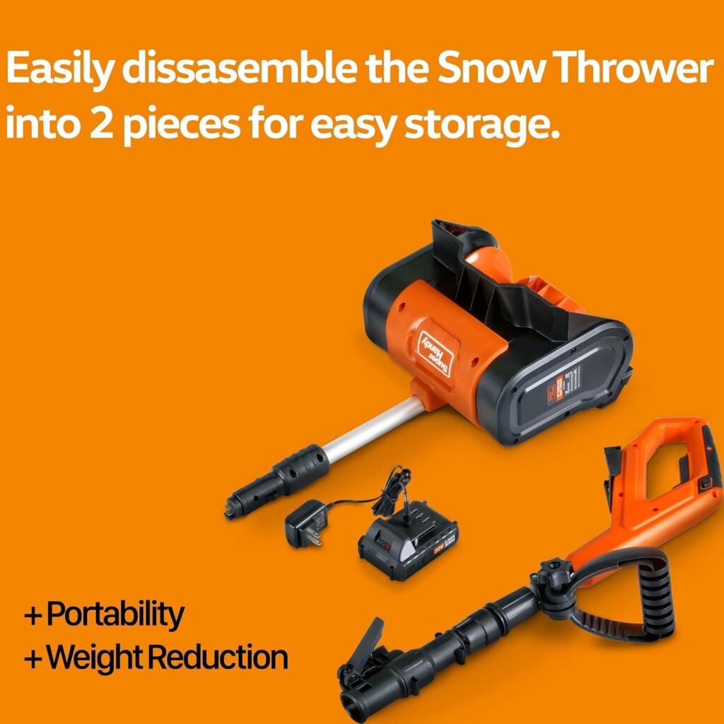 SuperHandy Snow Thrower Shovel Cordless 4Ah 20V Lithium Ion Rechargeable Battery [Bundle Deal]