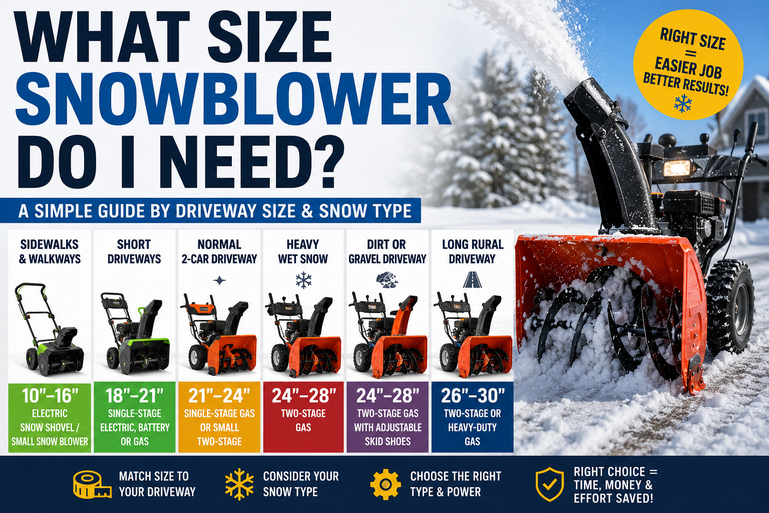 What Size Snowblower Do I Need? Simple Buyer’s Guide